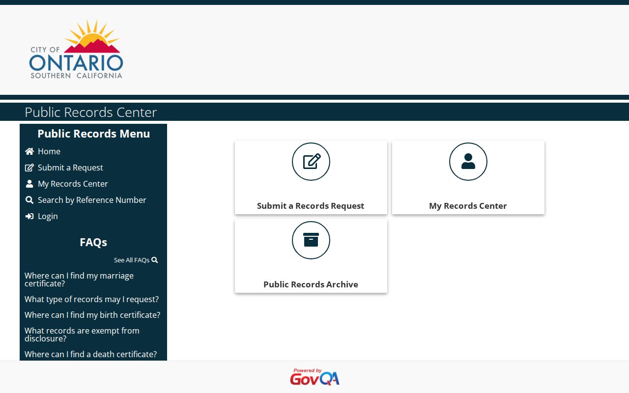 Ontario residents directory city public records request portal