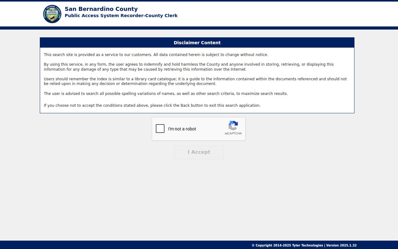 Ontario street directory San Bernardino County recorder index